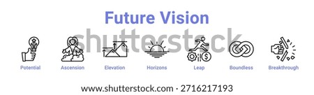 -Future Vision icon banner and collection blue color