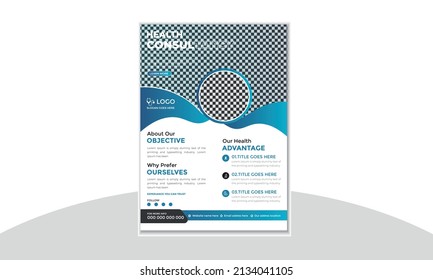 Future Way Medical Health Care Consultancy Flyer Design Vector Template Design