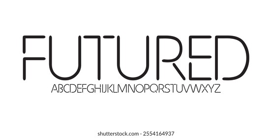 Futured, Modern Bold Font. Sans Serif Font. Regular Italic Uppercase Lowercase Typography urban style alphabet fonts for fashion, sport, technology, digital, movie, logo design
