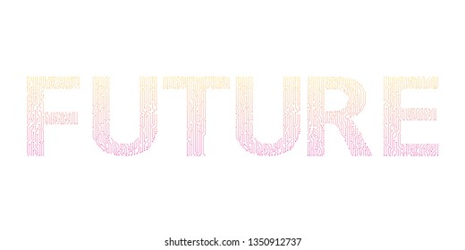 FUTURE.Digital line vector design 