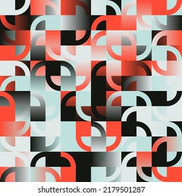 Future-looking trendy vector graphics artwork built with digital color gradients, abstract geometric shapes, and random minimalist geometry forms. 