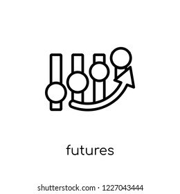 Futures icon. Trendy modern flat linear vector Futures icon on white background from thin line Business collection, editable outline stroke vector illustration