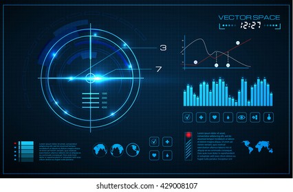 Futurictic User Interface Game Design Virtual Stock Vector (Royalty ...