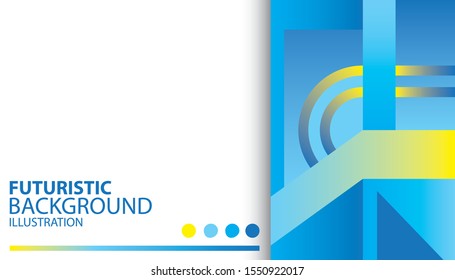 Futurisic background illustration. The background with a fresh, cheerful, attractive and modern composition.  Can be applied in various digital and print products.