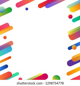 Futurism flyer abstract background design with copy space. Colorful bright and cheerful vector Illustration pattern for commercials advertisement.