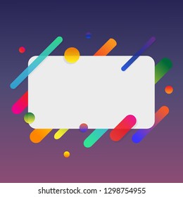 Futurism flyer abstract background design with copy space. Colorful bright and cheerful vector Illustration pattern for commercials advertisement.