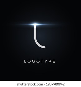 Futurism Style Letter L. Minimalist Type For Modern Futuristic Logo, Elegant Cyber Tech Monogram, Digital Device And Hud Graphic. Minimal Style Symbol, Vector Design