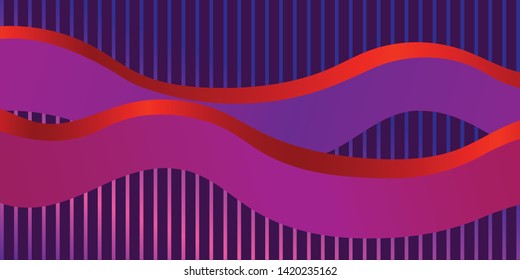 Futurism. Volume lines filled with gradient. the background consists of symmetric bands, also filled with a gradient.