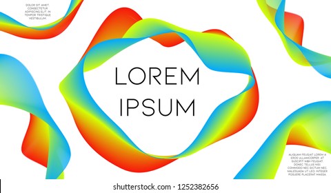Futurist abstract vector background with hipster elements.. Colorful gradient geometric cover design. 3d shapes, liquid lines. Cover templates set. Branding. Abstract lines.