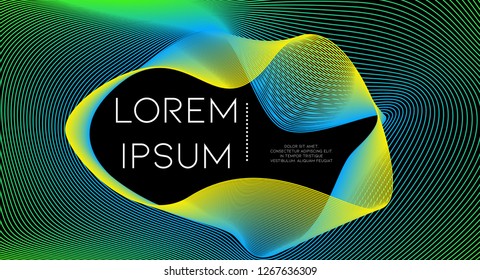 Futurist abstract vector background with hipster elements.. Bright gradient geometric cover design. 3d fluid shapes, lines composition. Header templates set. Event placard. Abstract lines.