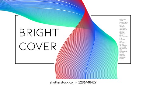 Futurist abstract vector background with hipster elements.. Colorful gradient geometric cover design. 3d shapes, liquid lines. Flyer templates set. Identity style. Abstract lines.