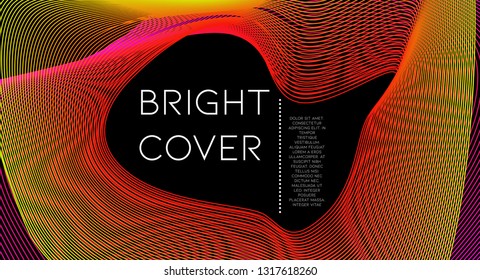 Futurist abstract vector background with hipster elements.. Wavy gradient geometric cover design. 3d fluid shapes, lines composition. Header templates set. Corporate style. Abstract lines.