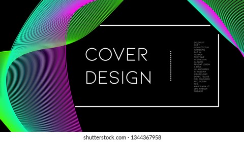 Futurist abstract vector background with hipster elements.. Wavy gradient geometric cover design. 3d fluid shapes, lines composition. Brochure templates set. Identity style. Abstract lines.