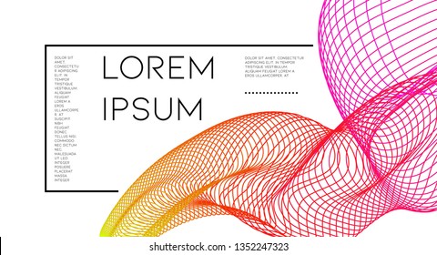 Futurist abstract vector background with hipster elements.. Colorful gradient geometric cover design. 3d shapes, liquid lines. Flyer templates set. Party flyer. Abstract lines.