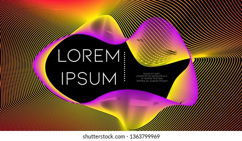 Futurist abstract vector background with hipster elements.. Bright gradient geometric cover design. 3d fluid shapes, lines composition. Header templates set. Identity style. Abstract lines.