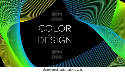 Futurist abstract vector background with hipster elements.. Wavy gradient geometric cover design. 3d fluid shapes, lines composition. Cover templates set. Magazine collage. Abstract lines.