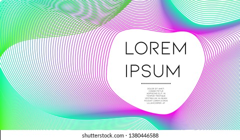 Futurist abstract vector background with hipster elements.. Colorful gradient geometric cover design. 3d shapes, liquid lines. Header templates set. Party flyer. Abstract lines.