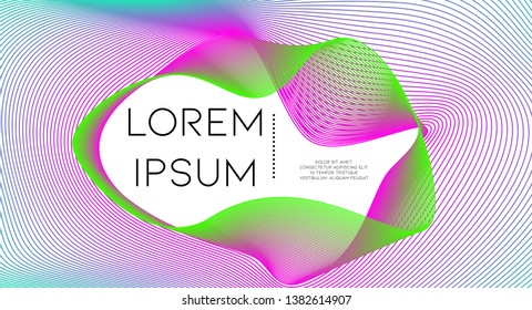 Futurist abstract vector background with hipster elements.. Bright gradient geometric cover design. 3d fluid shapes, lines composition. Cards templates set. Party flyer. Abstract lines.