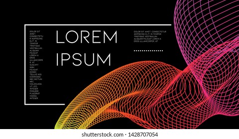 Futurist abstract vector background with hipster elements.. Colorful gradient geometric cover design. 3d shapes, liquid lines. Invitation templates set.  Magazine collage. Abstract lines.