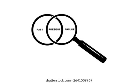 Futurist symbol, black isolated silhouette 