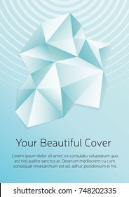 Futurist triangle pattern cover for business report in blue