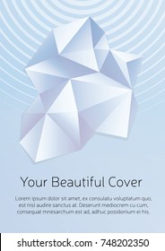 Futurist triangle pattern cover for business report in grey