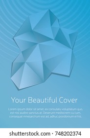 Futurist triangle pattern cover for business report in blue