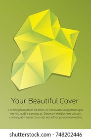 Futurist triangle pattern cover for business report in green