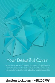 Futurist triangle pattern cover for business report
