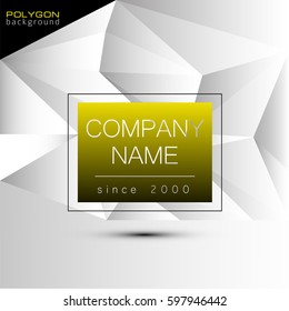 Futuristic 3d polygonal background. Abstract chaotic geometric shape for introduce, presentation, company name, business corporation, law firm. Vector illustration.
