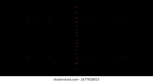 Futuristisches 3D-Tunnelgitter mit leuchtend roten Perspektiven auf schwarzem Hintergrund. Abstraktes digitales Design, ideal für Technologie, Wissenschaft und Cyber-Themen.