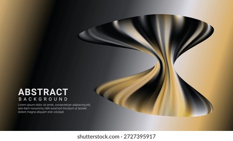 Futuristischer 3D-Twisted-Mesh-Hintergrund mit eleganter metallischer Textur und Licht