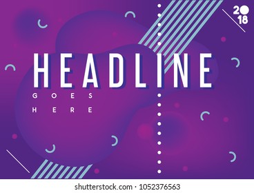 Futuristic abstract art with textured background and gradient color layout template design