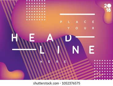 Futuristic abstract art with textured background and gradient color layout template design