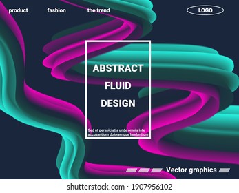 Futuristic abstract background. Abstract 3d cover with bright gradient.  Creative vector concept.  Modern graphic texture. Vector 3d illustration.