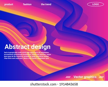 Fondo abstracto futurista. Resumen de la tapa 3d con gradiente brillante.  Concepto futurista.  Fondo abstracto con gradiente brillante y efecto luminoso.