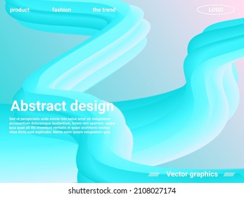 Futuristic abstract background. Abstract 3d cover with bright gradient. Futuristic concept. Abstract background with bright gradient and light effect.