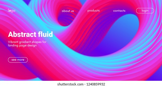 Futuristic Abstract Background 3d Fluid Shape Stock Vector (Royalty ...