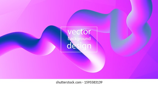 Futuristic Abstract Background. 3d Fluid Shape Illustration. Color Liquid Form Movement.  Abstract Background with Vibrant Gradient, eps 