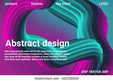 Futuristic Abstract Background. 3d  Abstract liquid fluid color shape. Creative vector concept.  Modern graphic texture. Vector 3d illustration.