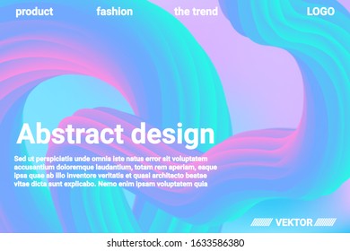 Futuristic Abstract Background. 3d  Abstract liquid fluid color shape. Futuristic concept.  Modern graphic texture. Vector 3d illustration.