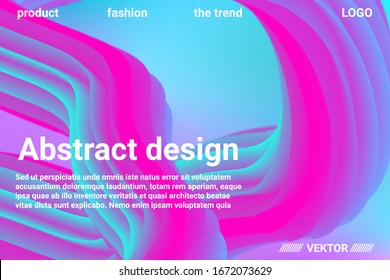 Fondo abstracto Futurista. 3 quinquies Forma abstracta del color del líquido. Concepto futurista.  Textura gráfica moderna. Ilustración vectorial 3d.