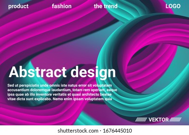 Futuristic Abstract Background. 3d  Abstract liquid fluid color shape. Futuristic concept.  Modern graphic texture. Vector 3d illustration.
