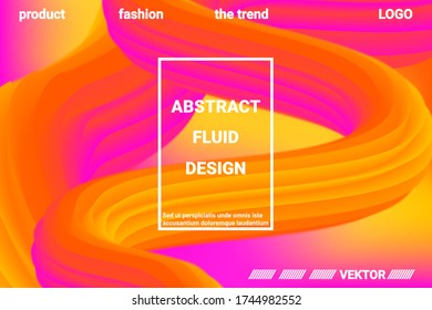 Futuristic Abstract Background. 3d  Abstract liquid fluid color shape. Futuristic concept.  Modern graphic texture. Vector 3d illustration.