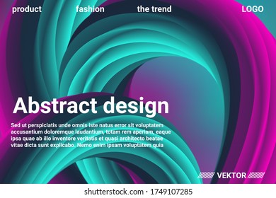 Futuristic Abstract Background. 3d  Abstract liquid fluid color shape. Futuristic concept.  Modern graphic texture. Vector 3d illustration.