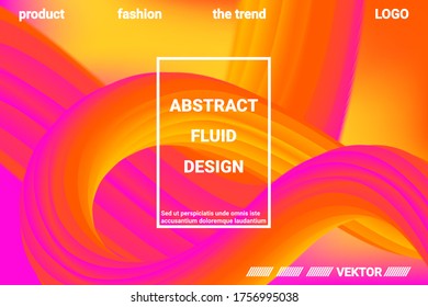 Futuristic Abstract Background. 3d  Abstract liquid fluid color shape. Futuristic concept.  Modern graphic texture. Vector 3d illustration.
