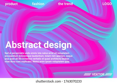Fondo De Resumen Futurista. 3 quinquies Resumen de la forma del color del líquido líquido. Gradiente vibrante.  Textura gráfica moderna. Ilustración vectorial 3d.