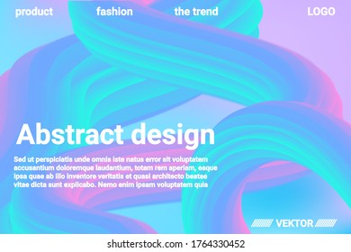 Futuristischer abstrakter Hintergrund. 3d Abstrakte flüssige Farbform. Lebhafter Farbverlauf.  Moderne grafische Textur. Vektorgrafik 3D.