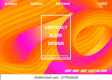 Futuristischer abstrakter Hintergrund. 3d Abstrakte flüssige Farbform. Kreatives Vektorkonzept.  Moderne grafische Textur. Vektorgrafik 3D.