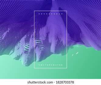 Futuristic abstract background. 3d vector illustration for advertising, marketing or presentation.